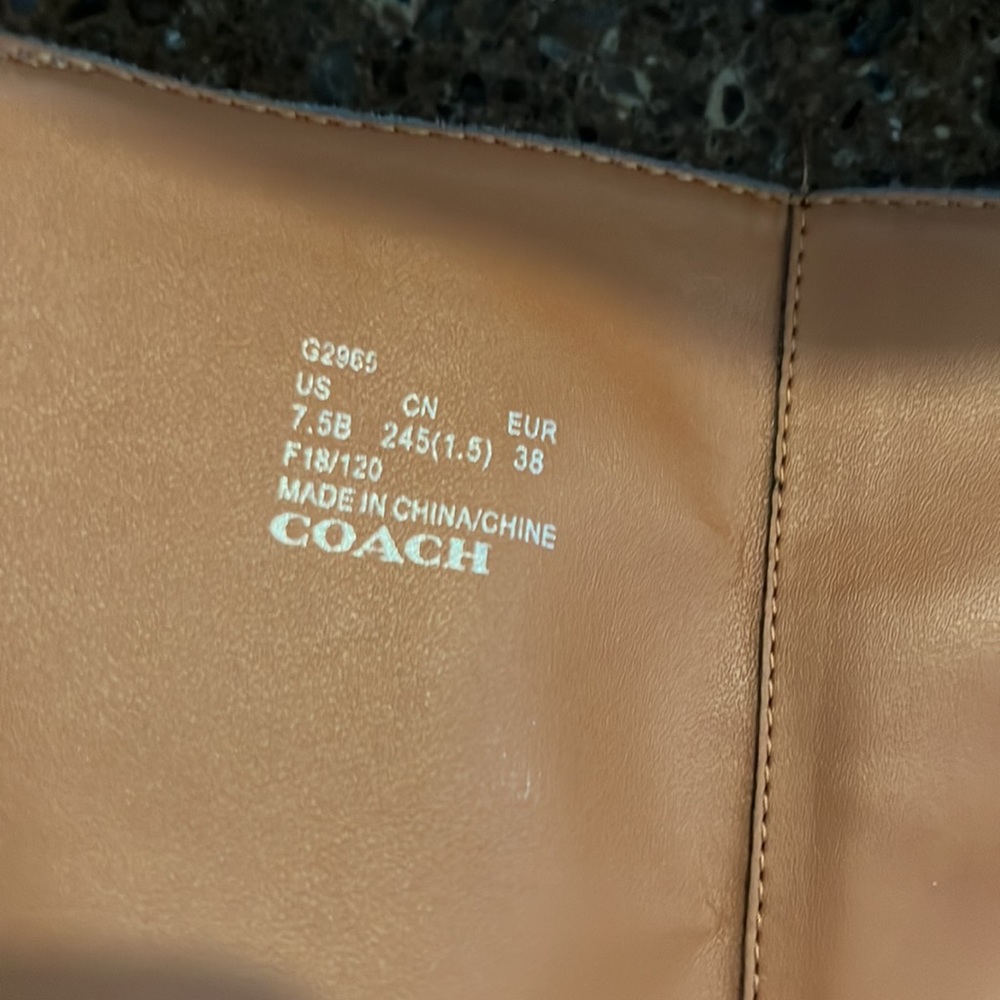 Coach below the knee boots grey size 7.5 worn once - Picture 5 of 7